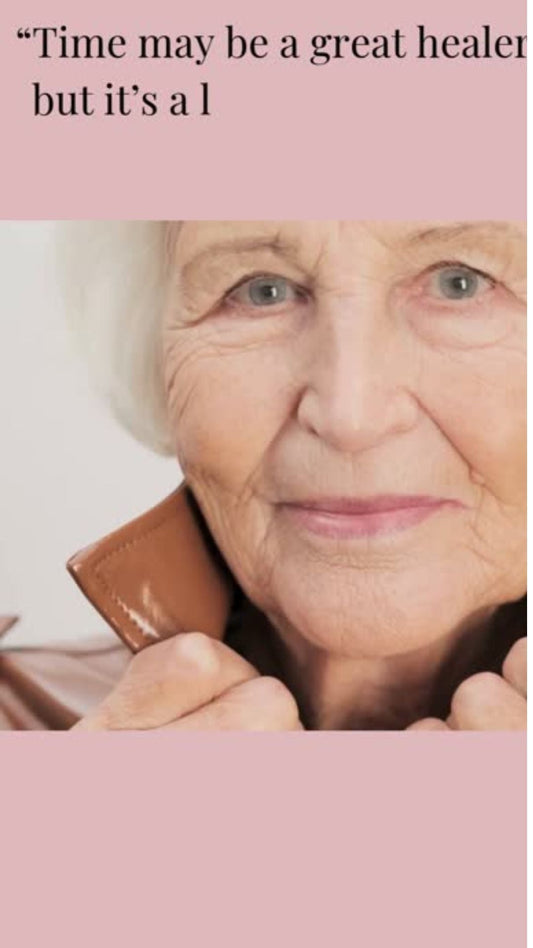Time may be a great healer but it’s a lousy beautician Wrinkles? Just the retirement charm badge