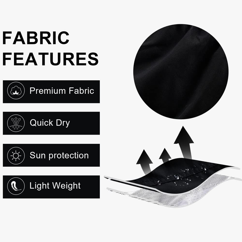 unitop Men's Lightweight Quick Dry Board Trunks Black and White 30