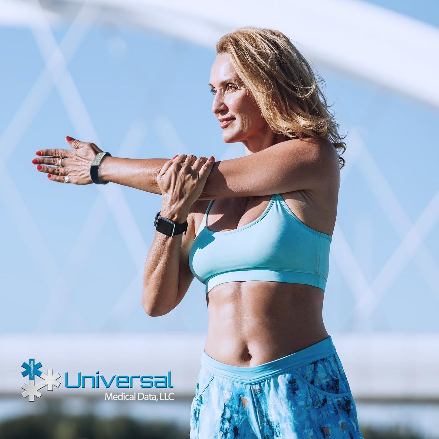 Sport Medical Alert Bracelet for Men & Women – Customizable Medical ID Bracelet with Personalized Engraving, Emergency Identification Card, Complimentary Access to PHR (Personal Health Record) – Black