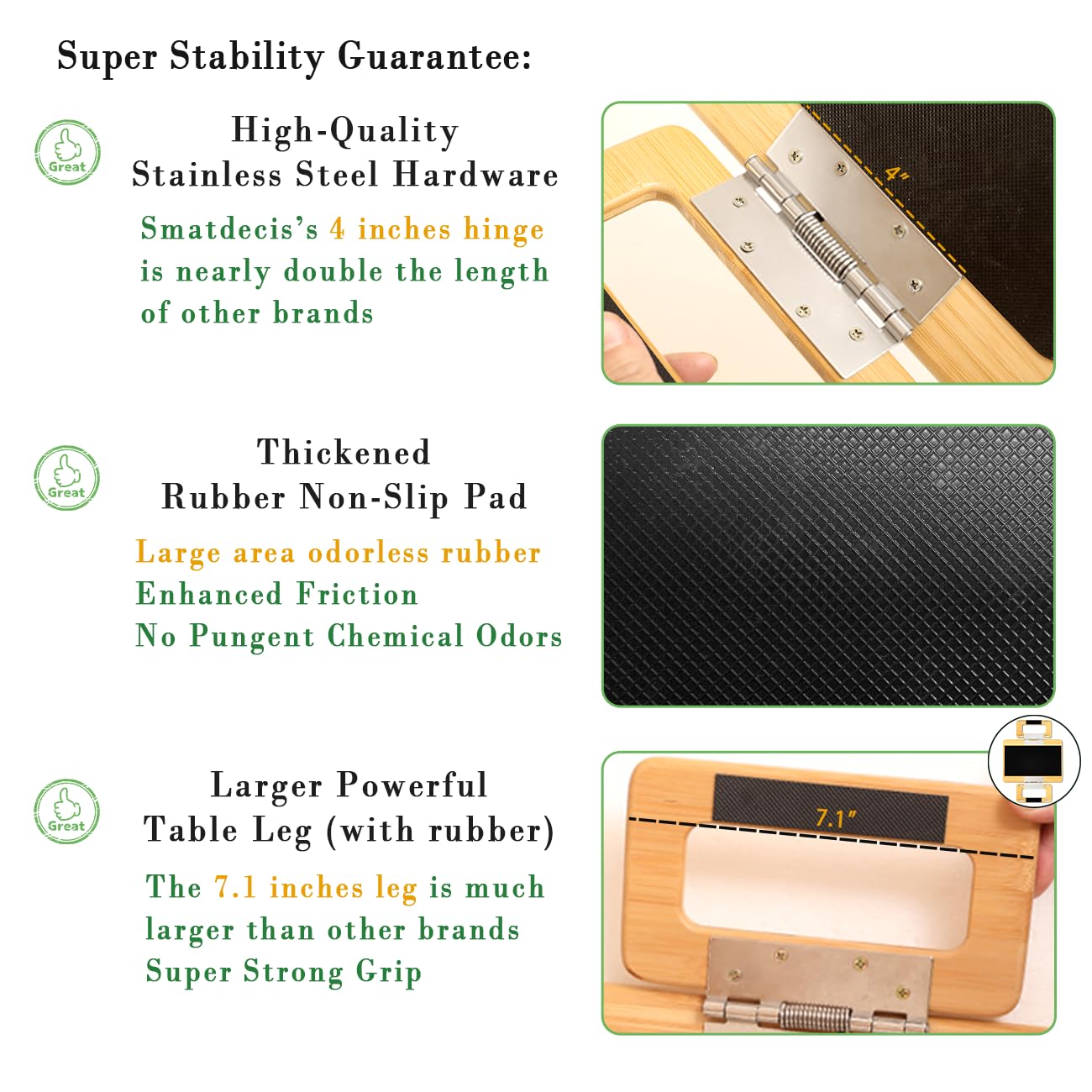Smatdecis Couch Arm Tray Table Sofa Arm Clip Table, Armrest Tray Table Suitable for Home Drinks/Fast Food/Fruit Etc, Large Size Multi-Function Natural