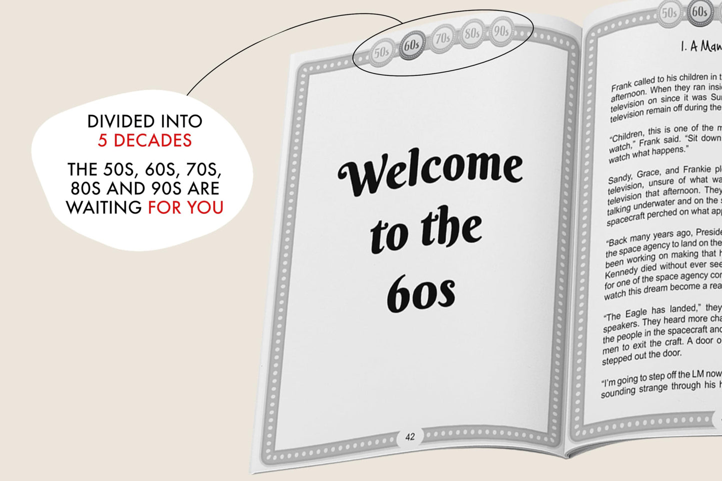 Decades of Uplifting Short Stories for Seniors: 100 Funny Stories from the 50s to 90s that are Easy to Read for Elderly Women and Men (LARGE PRINT)