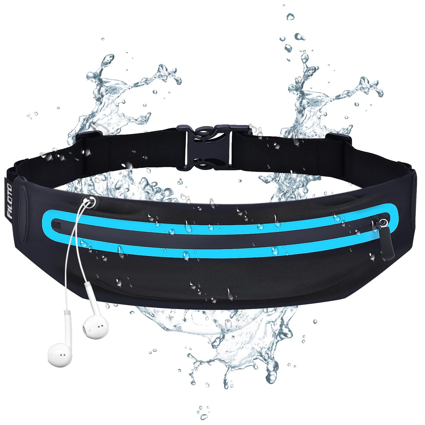 Running Belt Fanny Pack, Running Waist Pack for Women & Men USA Patented Hands-Free Reflective Runner Pouch Belt Fitness Workout Bag No-Bounce Adjustable Sport Travel Fanny Pack Cell