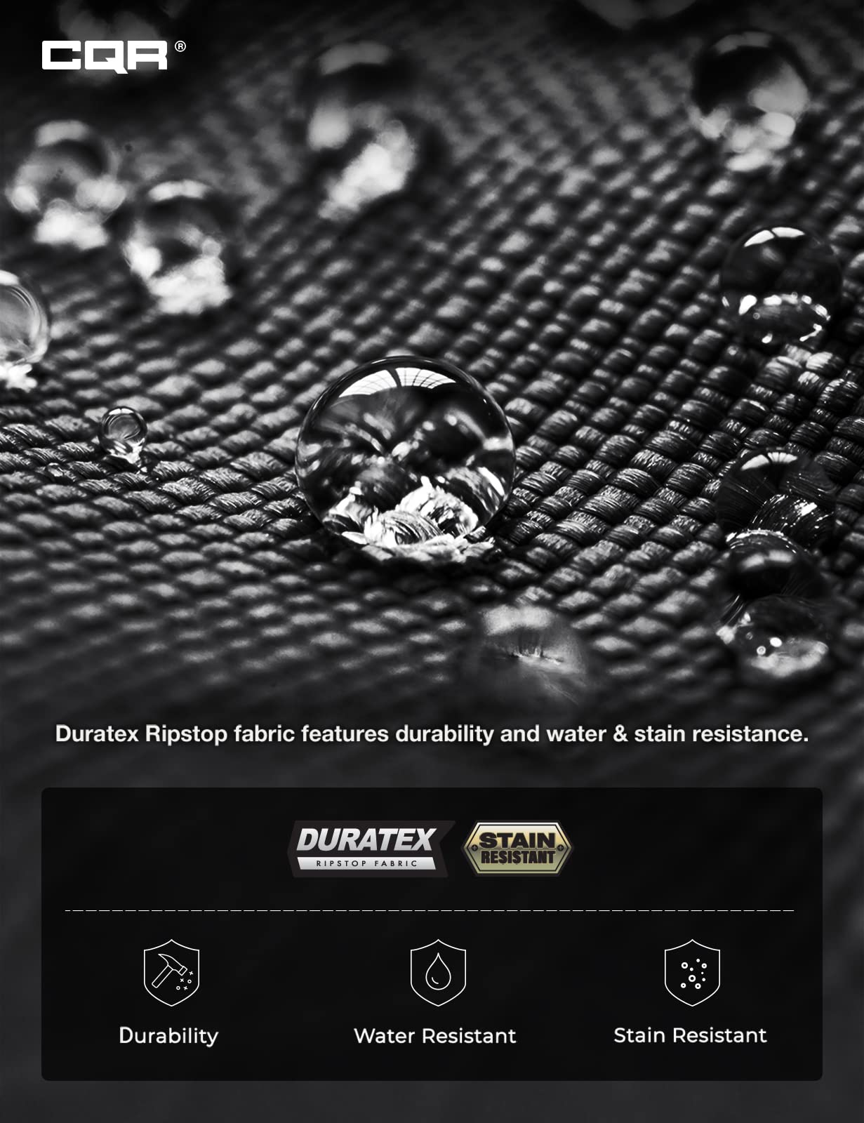 CQR Men's Tactical Pants, Water Resistant Ripstop Cargo Pants, Lightweight EDC Work Hiking Pants, Outdoor Apparel, Raider Mag Pocket Black, 32W x 32L