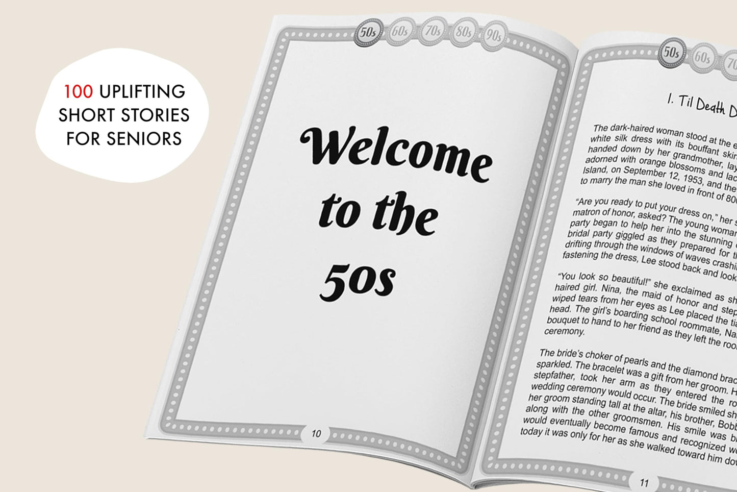 Decades of Uplifting Short Stories for Seniors: 100 Funny Stories from the 50s to 90s that are Easy to Read for Elderly Women and Men (LARGE PRINT)