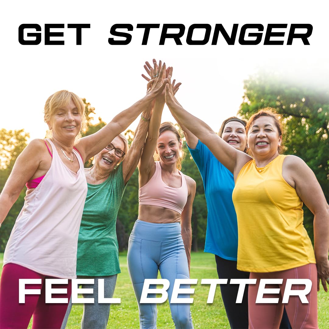 Exercise for Seniors & Beginners- Fun 30 day workout plan- Step by Step Comprehensive Package: 7 Workouts + Stretching Guide + Resistance Band + Easy to Follow Calendar. Get Energized & Stronger!