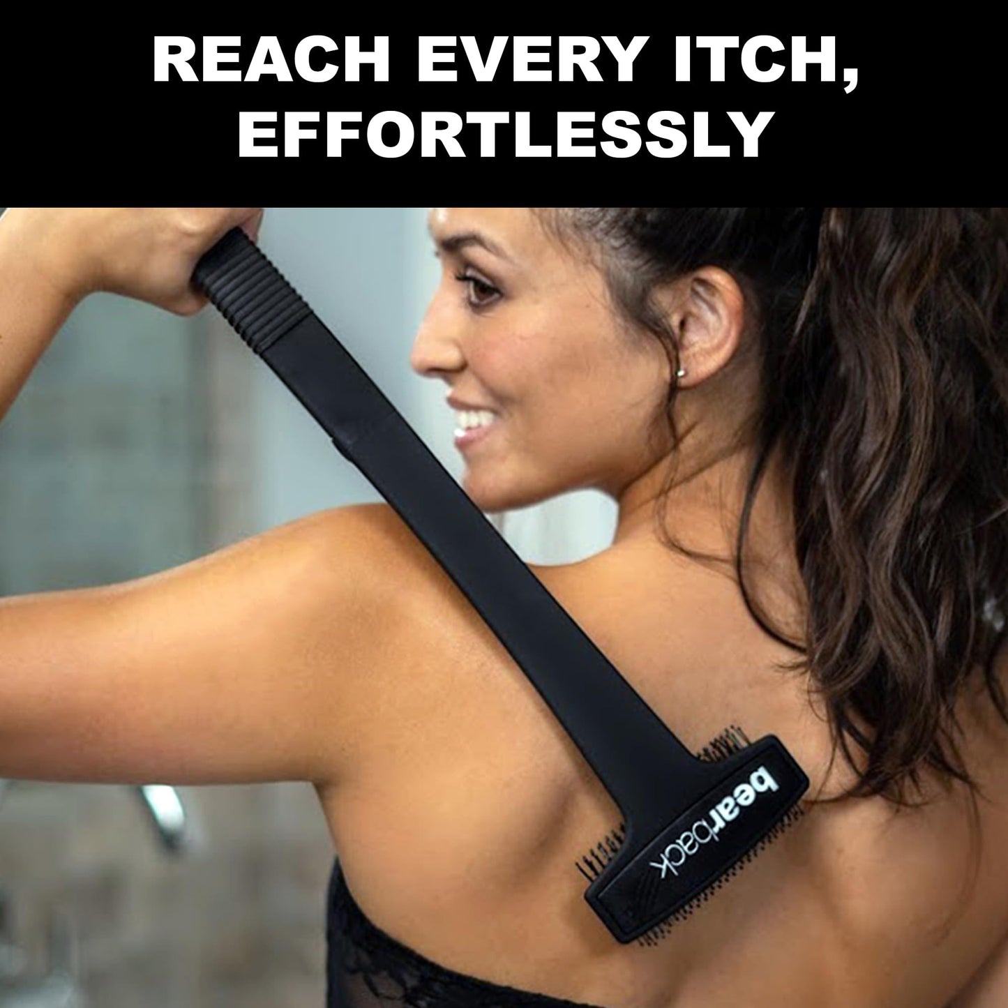 Bearback Back Scratcher for Men & Women – Long Reach Folding Handle, Skin-Safe Bristles – Extendable, Portable, Easy to Clean – Designed by a USA Small Business