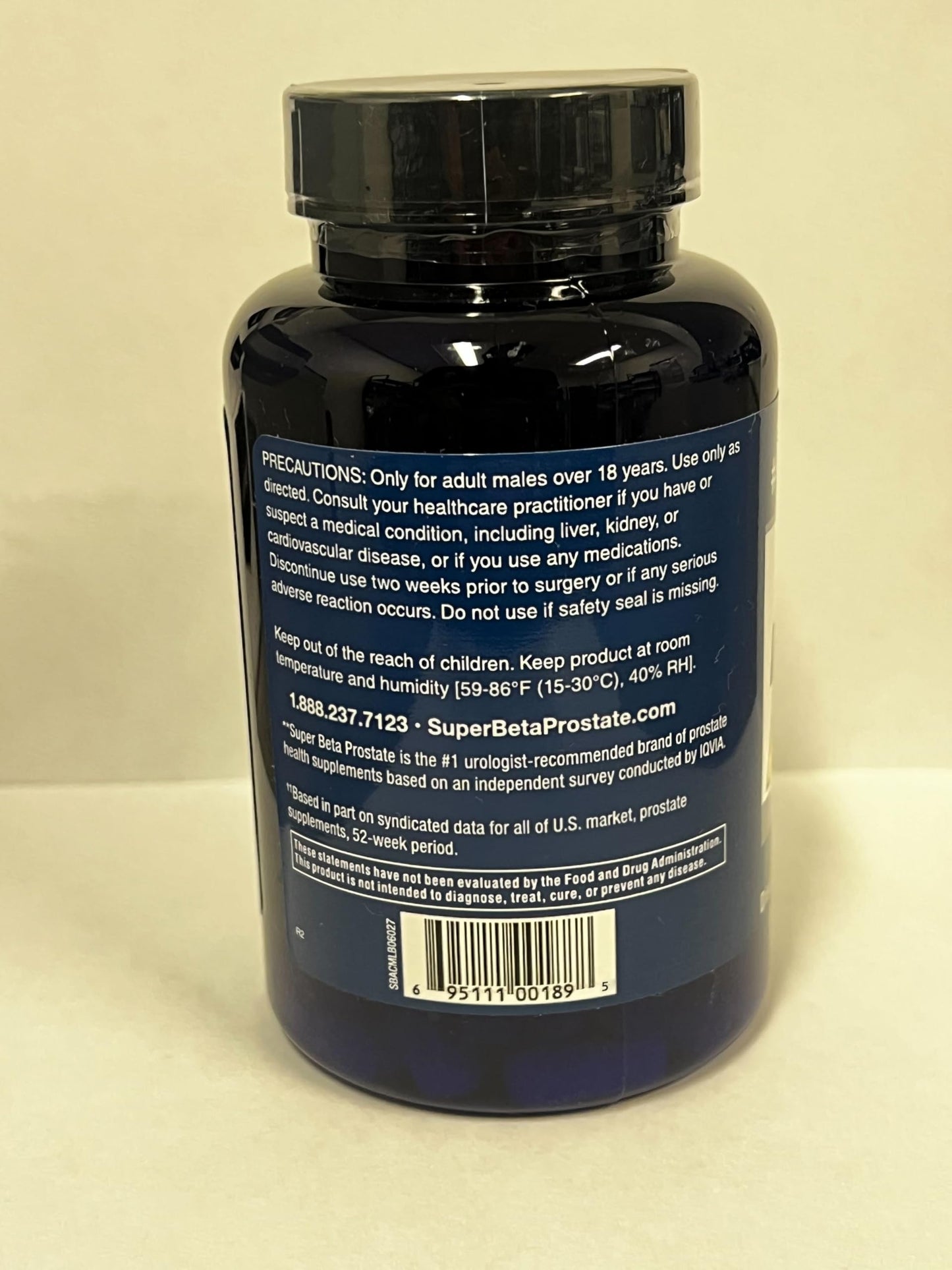 Super Beta Prostate Advanced Prostate Supplement for Men – Reduce Bathroom Trips, Promote Sleep, Support Urinary Health & Bladder Emptying. Beta Sitosterol not Saw Palmetto. (60 Caplets, 1-Bottle)