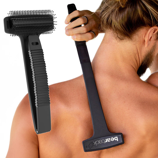 Bearback Back Scratcher for Men & Women – Long Reach Folding Handle, Skin-Safe Bristles – Extendable, Portable, Easy to Clean – Designed by a USA Small Business