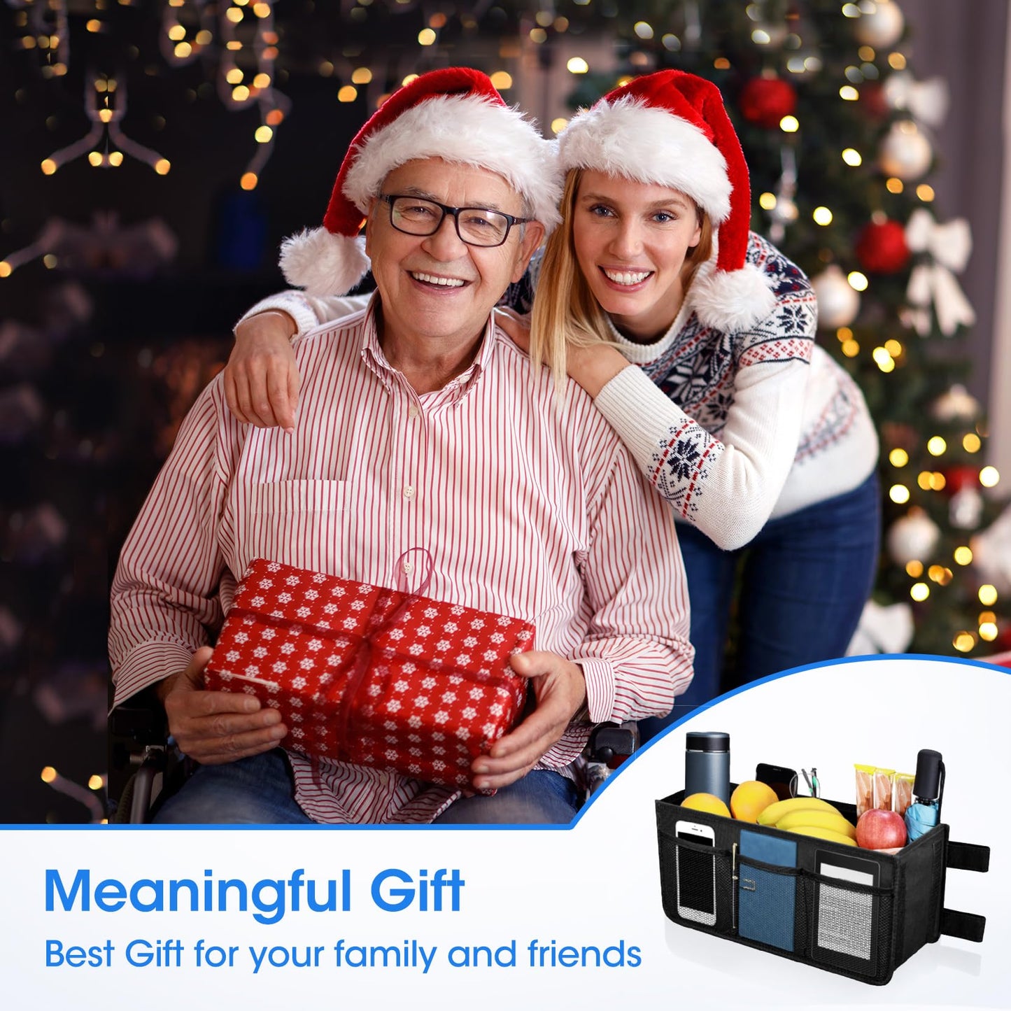 Dotday Upgraded Walker Basket with Cup Holder, Foldable Walker Bag with Large Capacity & Never Tipping Over- Not Fit for Rollator