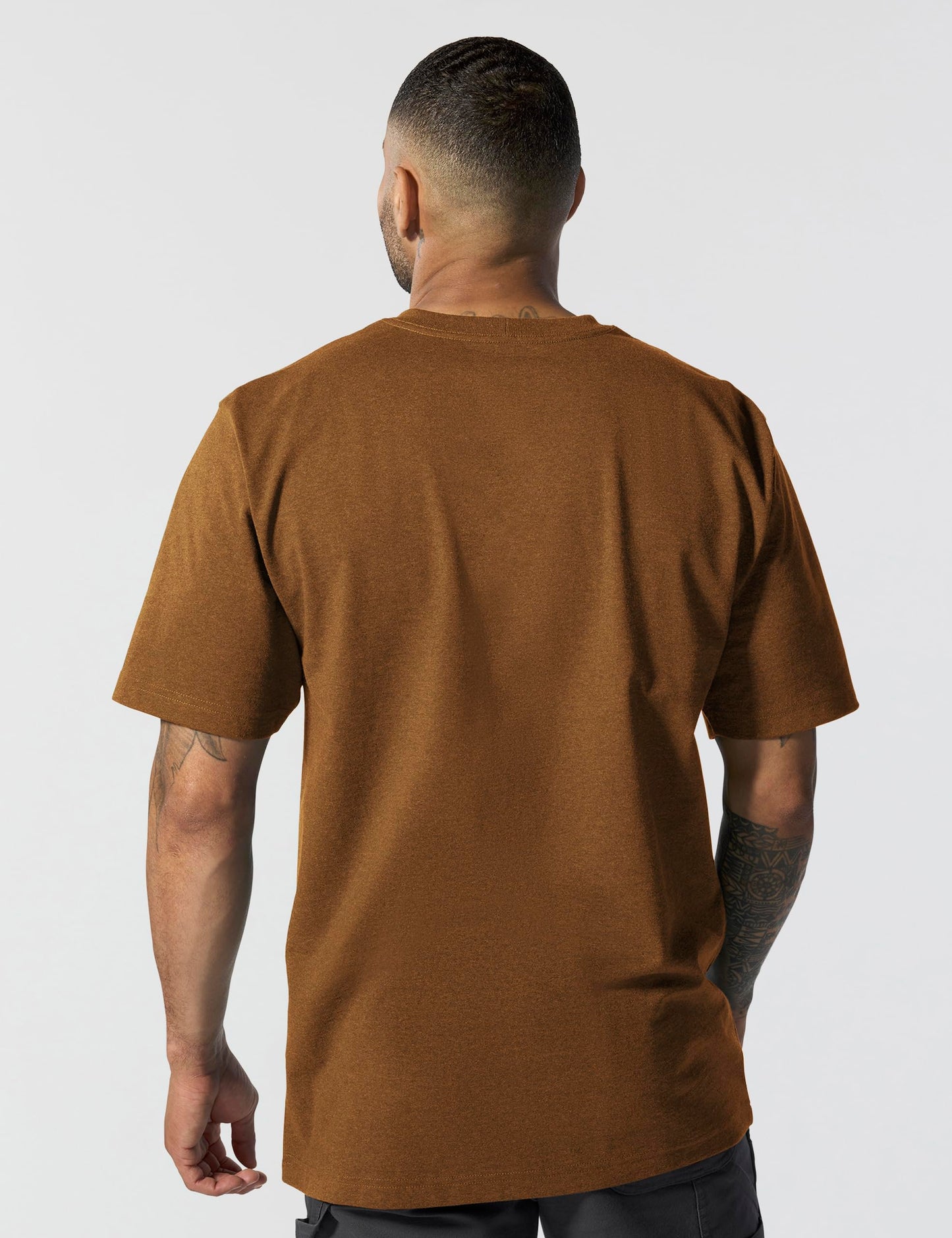 Carhartt mens Loose Fit Heavyweight Short-sleeve Pocket T-shirt work utility t shirts, Oiled Walnut Heather, 3X-Large US