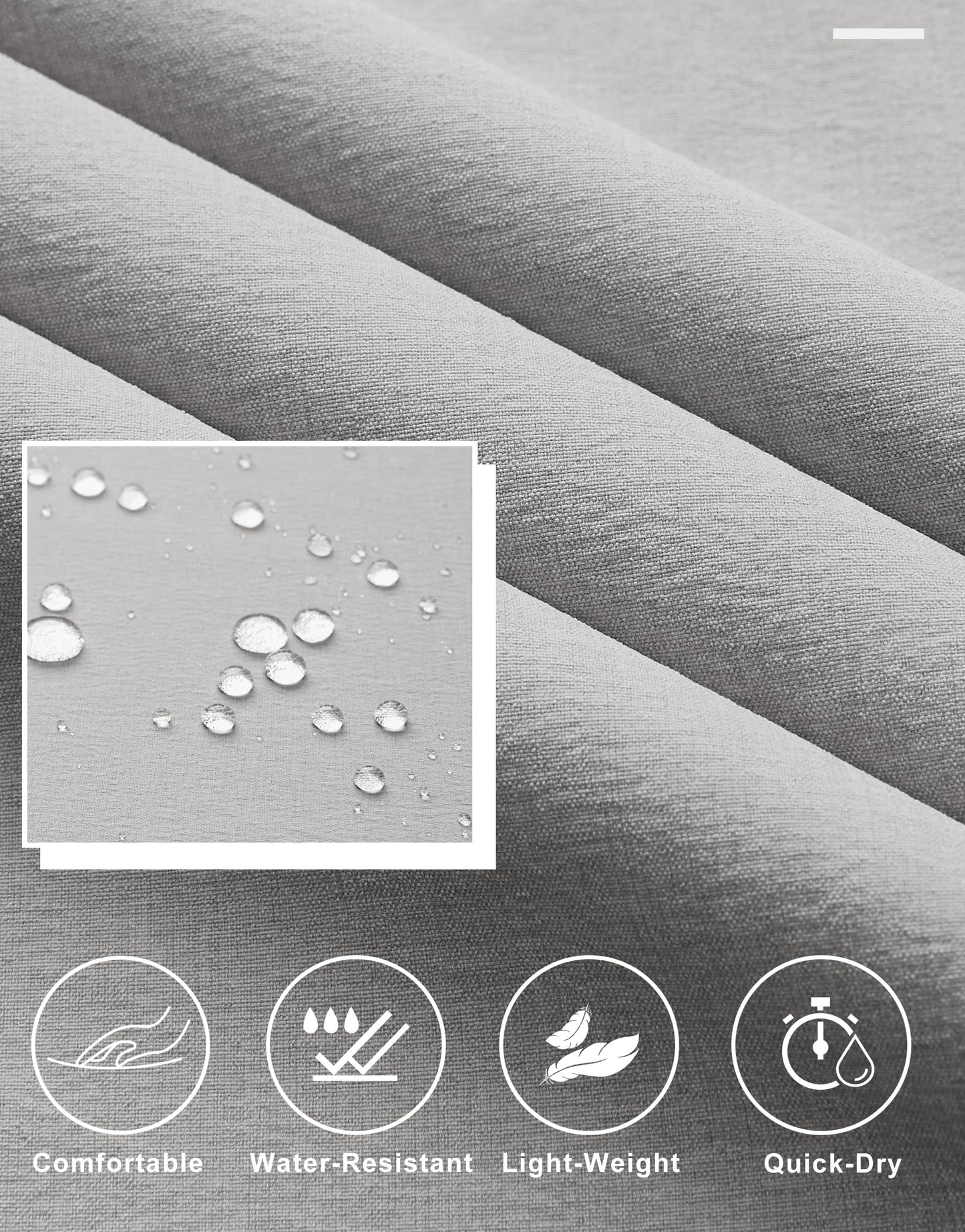 Libin Mens Golf Pants Stretch Work Dress Pants 30" Quick Dry Lightweight Business Casual Pants for Men Comfy Water Resistant, Light Grey, 32W x 30L