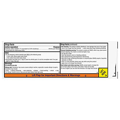 Voltaren Arthritis Pain Gel for Powerful Topical Arthritis Pain Relief with Diclofenac - NEW Easy Open Cap - 100 g x 2