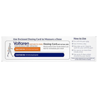 Voltaren Arthritis Pain Gel for Powerful Topical Arthritis Pain Relief with Diclofenac - NEW Easy Open Cap - 100 g x 2
