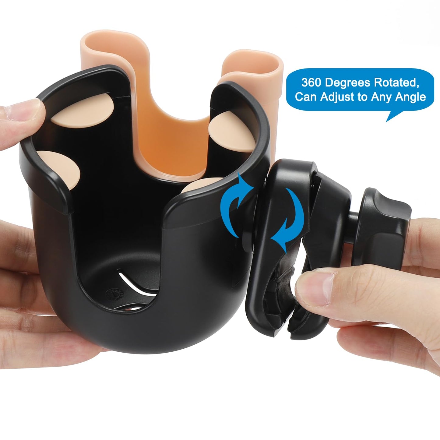 Accmor 2-in-1 Walker Cup Holder with Phone Holder, Wheelchair Cup Holder, Rollator Cup Holder, Cup Phone Holder for Walker, Wheelchair, Rollator, Mobility Scooter