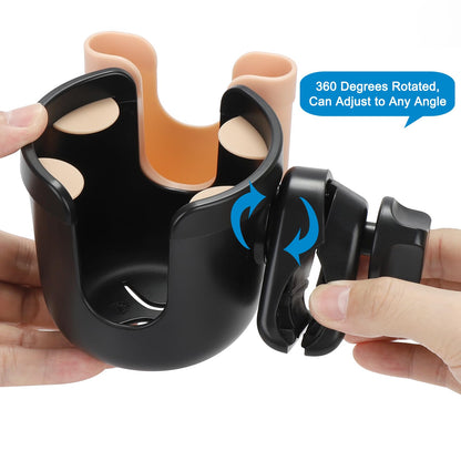 Accmor 2-in-1 Walker Cup Holder with Phone Holder, Wheelchair Cup Holder, Rollator Cup Holder, Cup Phone Holder for Walker, Wheelchair, Rollator, Mobility Scooter