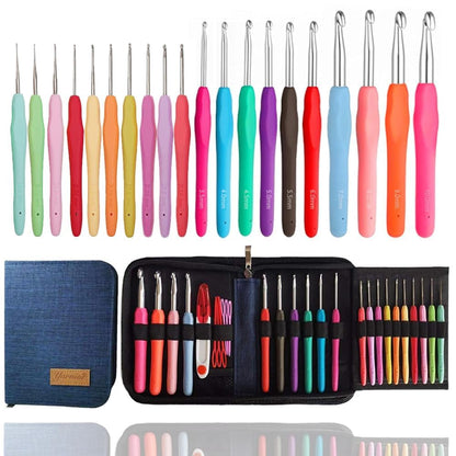 Yarniss 20 Sizes Crochet Hooks 0.5mm-10mm, Ergonomic Crochet Hooks Set with Case for Arthritic Hands