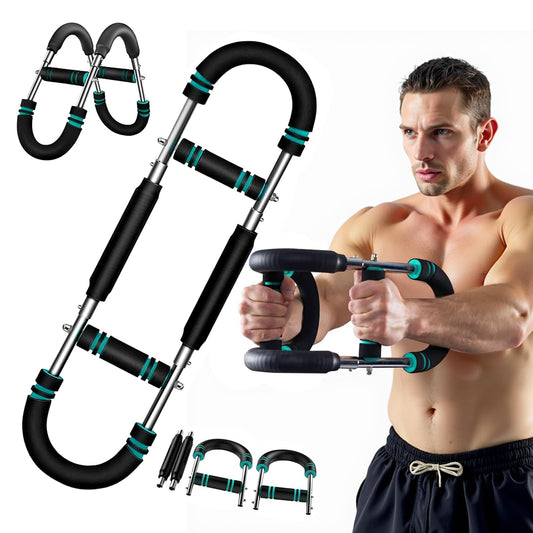 2025 Pro Twister Arm Trainer, Adjustable Power Twister Bar, Chest Shoulder Arm Workout Equipment, Portable Detachable Upper Body Fitness Machine for Home & Gym