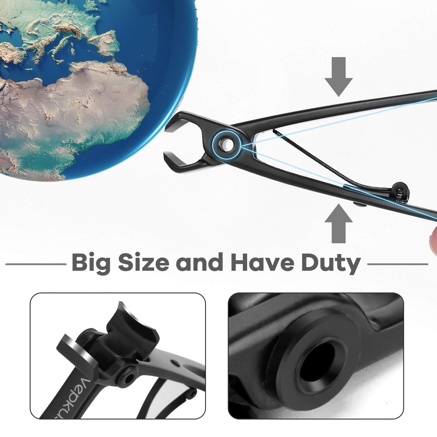 Vepkuso Toenail Clippers & Nail Clippers Set for Seniors - Heavy-Duty Long Handled Toenail Clippers for Thick Toenails, Men & Women | Hygienic Manicure Set | Gift Idea