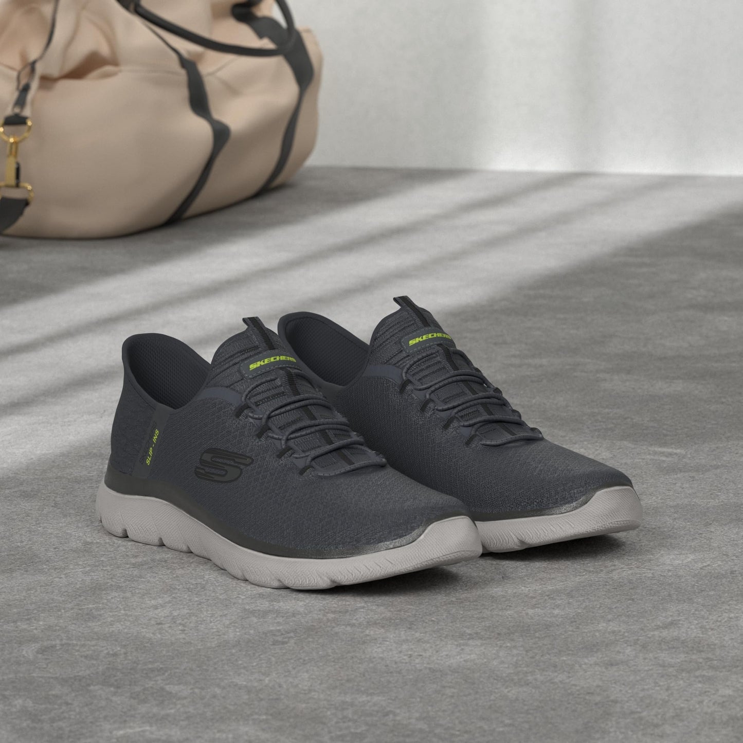 Skechers Men's Summits Hight Range Slip-in Sneaker Charcoal