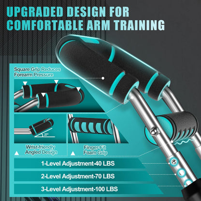 2025 Pro Twister Arm Trainer, Adjustable Power Twister Bar, Chest Shoulder Arm Workout Equipment, Portable Detachable Upper Body Fitness Machine for Home & Gym